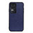 Soft Luxury Leather Snap On Case Cover B02H for Xiaomi Redmi K50 5G Blue