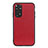 Soft Luxury Leather Snap On Case Cover B02H for Xiaomi Redmi Note 11 4G (2022) Red