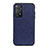 Soft Luxury Leather Snap On Case Cover B02H for Xiaomi Redmi Note 11 Pro 4G Blue