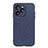 Soft Luxury Leather Snap On Case Cover B03H for Huawei Honor 60 SE 5G Blue