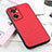 Soft Luxury Leather Snap On Case Cover B03H for Oppo Reno7 SE 5G Red