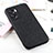 Soft Luxury Leather Snap On Case Cover B03H for Realme Narzo 50 5G Black