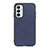 Soft Luxury Leather Snap On Case Cover B03H for Samsung Galaxy F23 5G Blue