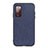 Soft Luxury Leather Snap On Case Cover B03H for Samsung Galaxy S20 FE 4G Blue