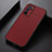 Soft Luxury Leather Snap On Case Cover B05H for Oppo A16 Red