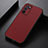 Soft Luxury Leather Snap On Case Cover B05H for Oppo A16s Red