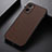 Soft Luxury Leather Snap On Case Cover B05H for Oppo A76 Brown