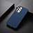 Soft Luxury Leather Snap On Case Cover B05H for Samsung Galaxy A73 5G Blue