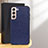 Soft Luxury Leather Snap On Case Cover B05H for Samsung Galaxy S24 5G Blue