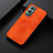 Soft Luxury Leather Snap On Case Cover B06H for OnePlus 9 Pro 5G Orange