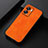 Soft Luxury Leather Snap On Case Cover B06H for Oppo A57 5G Orange