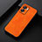 Soft Luxury Leather Snap On Case Cover B06H for Oppo A77 5G Orange