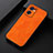 Soft Luxury Leather Snap On Case Cover B06H for Oppo Reno7 5G Orange