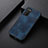 Soft Luxury Leather Snap On Case Cover B06H for Samsung Galaxy A03s Blue