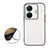 Soft Luxury Leather Snap On Case Cover B06H for Vivo iQOO Z6 Pro 5G White