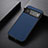 Soft Luxury Leather Snap On Case Cover B07H for Google Pixel 6 5G Blue