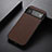 Soft Luxury Leather Snap On Case Cover B07H for Google Pixel 6 5G Brown