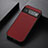 Soft Luxury Leather Snap On Case Cover B07H for Google Pixel 6 Pro 5G Red