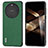 Soft Luxury Leather Snap On Case Cover B07H for Huawei Mate 60 Green