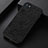 Soft Luxury Leather Snap On Case Cover B07H for Oppo A16 Black