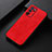 Soft Luxury Leather Snap On Case Cover B07H for Oppo A16 Red