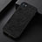 Soft Luxury Leather Snap On Case Cover B07H for Oppo A16s Black