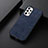 Soft Luxury Leather Snap On Case Cover B07H for Samsung Galaxy A23 4G Blue