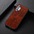 Soft Luxury Leather Snap On Case Cover B07H for Samsung Galaxy A32 4G Red