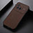 Soft Luxury Leather Snap On Case Cover B07H for Vivo X80 5G Brown