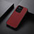 Soft Luxury Leather Snap On Case Cover B07H for Xiaomi Mi Mix 4 5G Red