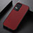 Soft Luxury Leather Snap On Case Cover B07H for Xiaomi Redmi K50 Pro 5G Red