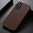 Soft Luxury Leather Snap On Case Cover B07H for Xiaomi Redmi Note 11 4G (2022) Brown