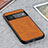 Soft Luxury Leather Snap On Case Cover B08H for Google Pixel 6 5G Brown