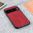 Soft Luxury Leather Snap On Case Cover B08H for Google Pixel 7 5G Red