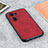 Soft Luxury Leather Snap On Case Cover B08H for Huawei Honor 60 5G Red