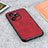 Soft Luxury Leather Snap On Case Cover B08H for Huawei Honor 60 SE 5G Red