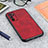 Soft Luxury Leather Snap On Case Cover B08H for Oppo A16 Red