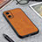 Soft Luxury Leather Snap On Case Cover B08H for Oppo A36 Brown