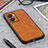 Soft Luxury Leather Snap On Case Cover B08H for Oppo A77 5G Brown