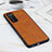 Soft Luxury Leather Snap On Case Cover B08H for Samsung Galaxy A02s Brown