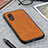 Soft Luxury Leather Snap On Case Cover B08H for Samsung Galaxy XCover 5 SM-G525F Brown