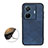 Soft Luxury Leather Snap On Case Cover B08H for Vivo iQOO Z6 Pro 5G Blue