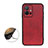 Soft Luxury Leather Snap On Case Cover B08H for Vivo Y30 5G Red