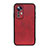 Soft Luxury Leather Snap On Case Cover B08H for Xiaomi Mi 12 5G Red