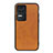 Soft Luxury Leather Snap On Case Cover B08H for Xiaomi Poco F4 5G Brown