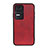 Soft Luxury Leather Snap On Case Cover B08H for Xiaomi Redmi K50 5G Red