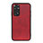 Soft Luxury Leather Snap On Case Cover B08H for Xiaomi Redmi Note 11 4G (2022) Red