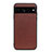 Soft Luxury Leather Snap On Case Cover B10H for Google Pixel 7 Pro 5G Brown