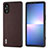 Soft Luxury Leather Snap On Case Cover BH1 for Sony Xperia 5 V Brown