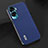 Soft Luxury Leather Snap On Case Cover BH2 for Huawei Honor 90 Lite 5G Navy Blue